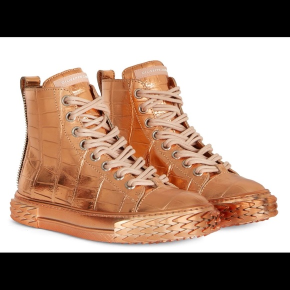 giuseppe zanotti BNIB croc leather bronzer hitops - Picture 5 of 9